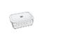 Transparante plastic container met wit deksel en vacuümventiel