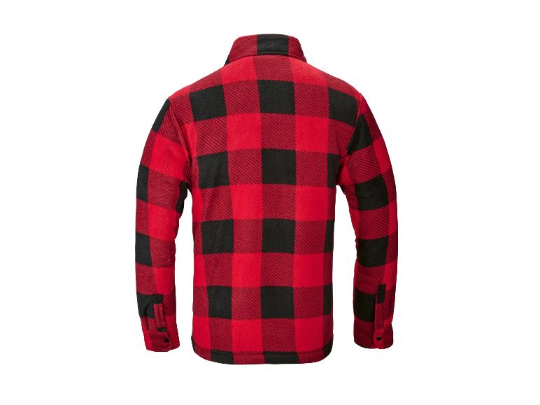Rood-zwart geruit fleece overhemd, achterkant