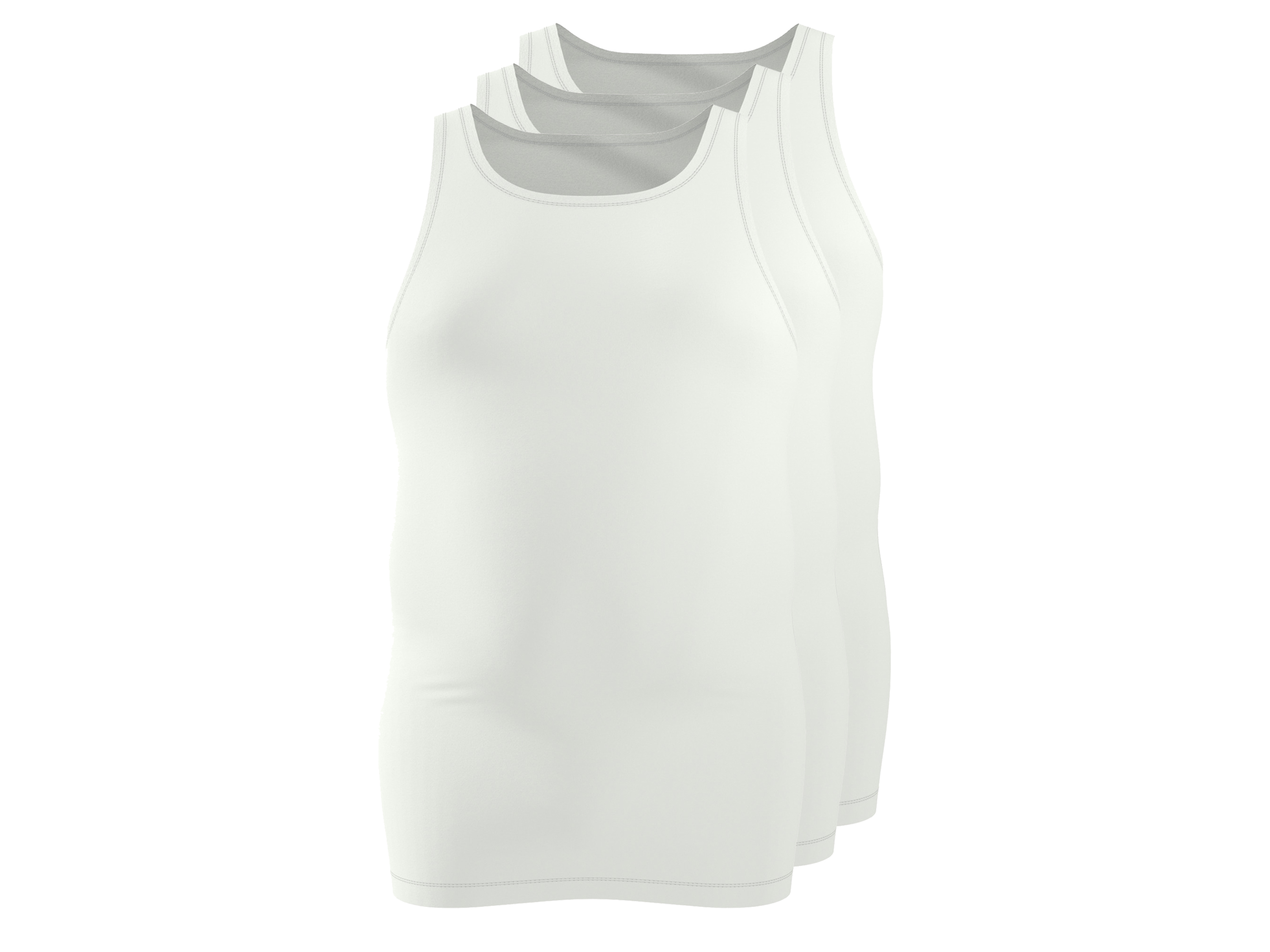 esmara Men Set van 3 heren hemden (Wit, 3XL)