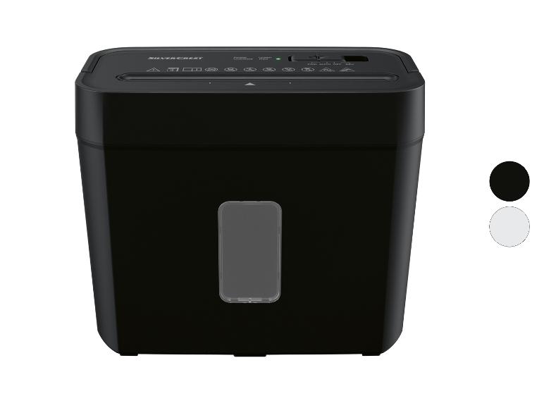 Een zwarte papierversnipperaar van Silvercrest.