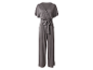 Donkergrijze jumpsuit met riem.