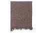 Bruine geweven plaid met franjes