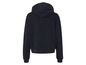 Een donkerblauwe hoodie met capuchon