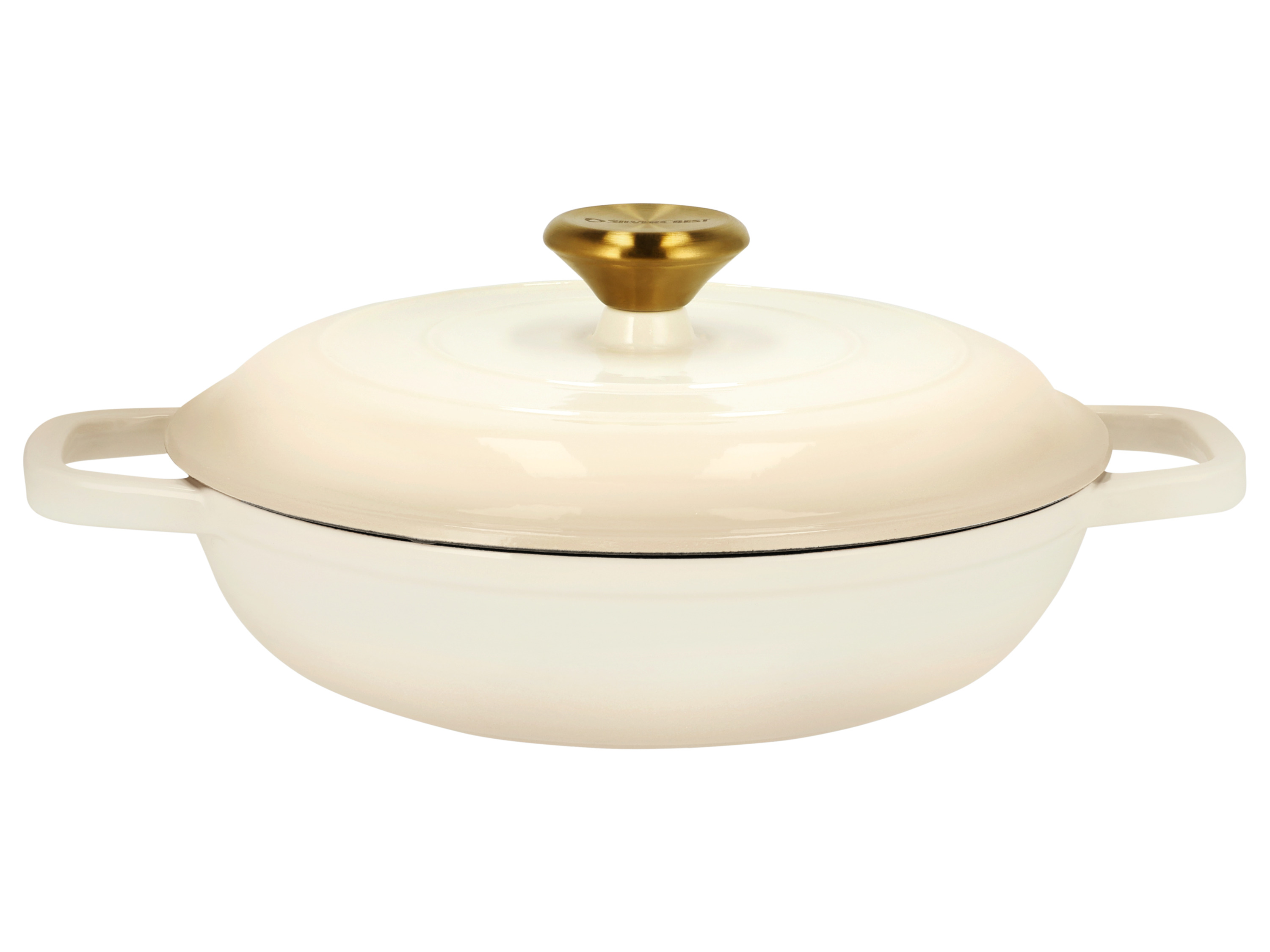 SILVERCREST Gietijzeren hapjespan, Ø25 cm (Beige)
