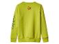 Groene Grinch-sweatshirt met een rood rendier op de rug.