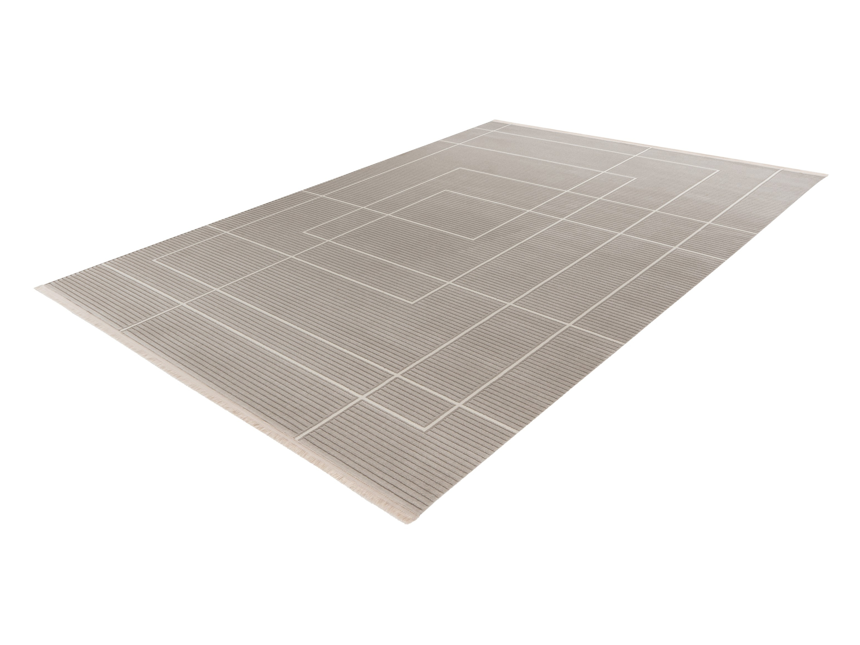 KAYOOM Vloerkleed Stage, laagpolig (125, Zilver, 160 x 230 cm)