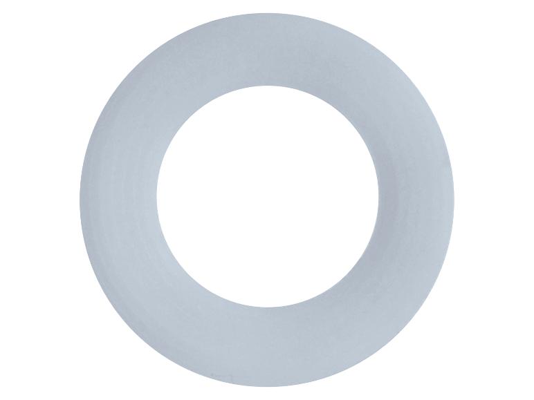 Een witte siliconen O-ring.
