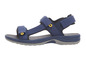 Blauwe sandalen met klittenbandsluiting.