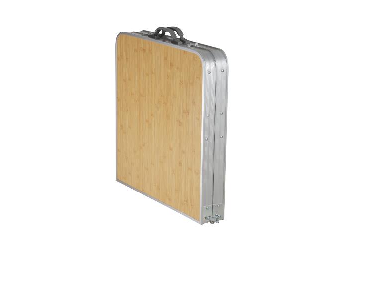 Opvouwbare bamboe tafel met draaghendel
