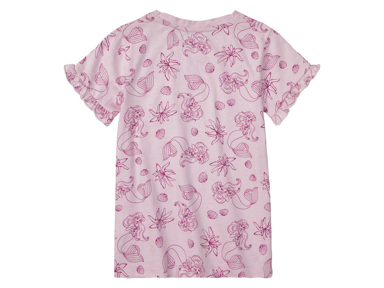 Een roze T-shirt met Ariel van de Kleine Zeemeermin