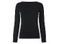 Zwarte top met lange mouwen en boothals
