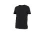 Zwart T-shirt met korte mouwen en een klein logo op de mouw en zoom.