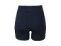 Donkerblauwe dames sportshort met hoge taille en discreet logo.