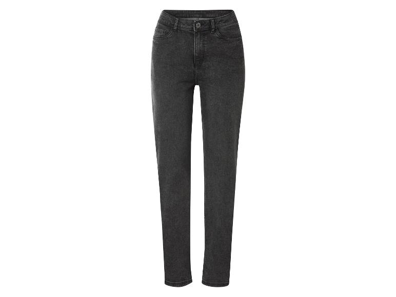 Grijze damesjeans met hoge taille