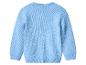 Blauwe gebreide trui voor kinderen, achteraanzicht
