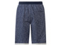 Blauwe korte broek met een elastische tailleband.