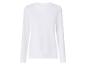 Wit T-shirt met lange mouwen en ronde hals.