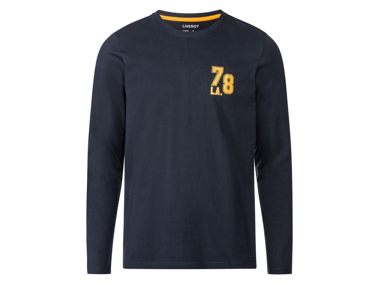 Heren shirt met lange mouwen (M (48/50), Donkerblauw)