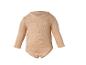 Beige baby romper met lange mouwen en overslag