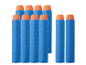 Tien blauwe en oranje pijltjes voor Nerf-speelgoedpistool.