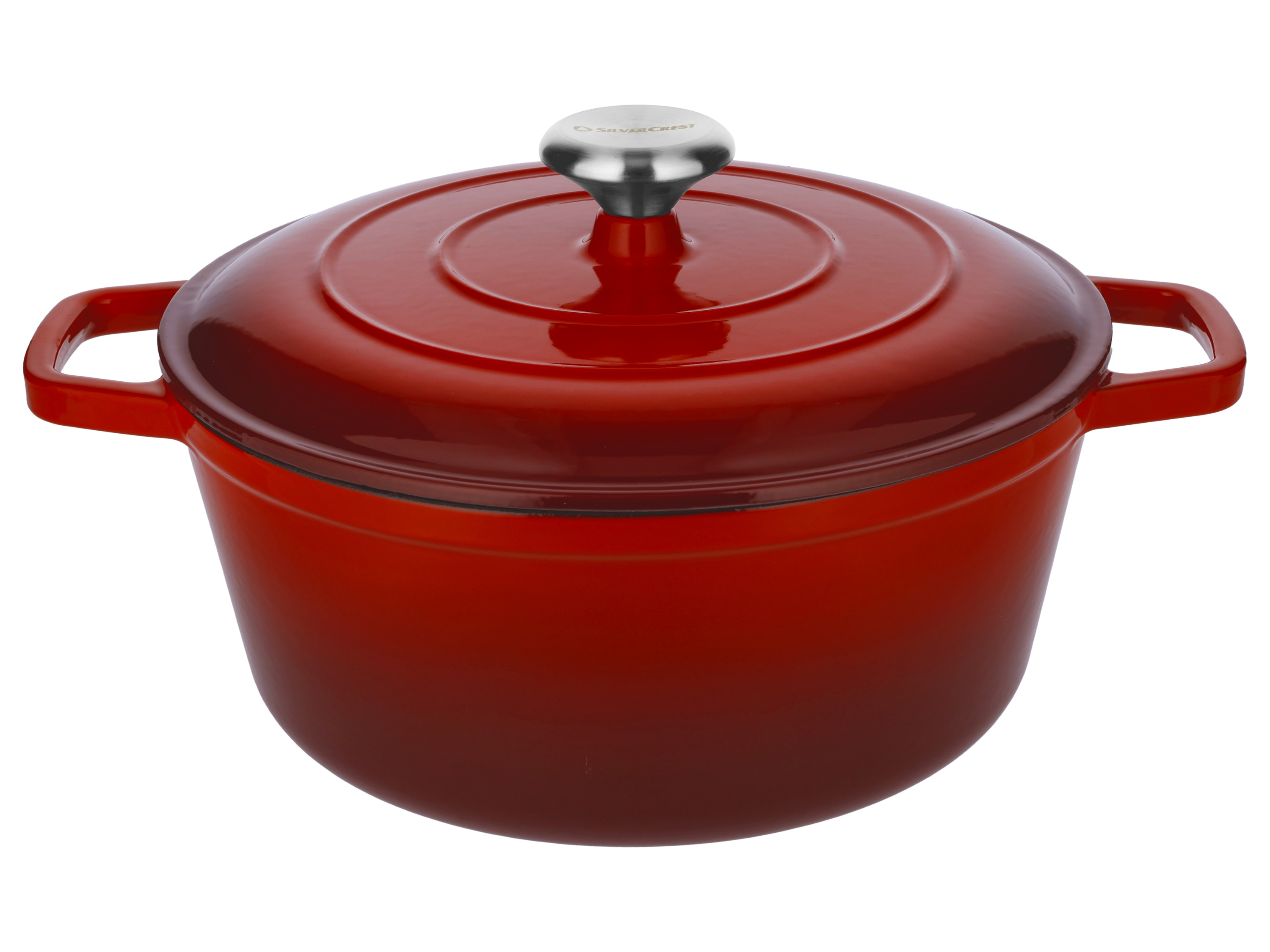SILVERCREST Gietijzeren pan, Ø27 cm (Rood)