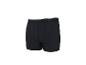 Zwarte herenboxershort met witte strepen op de tailleband.