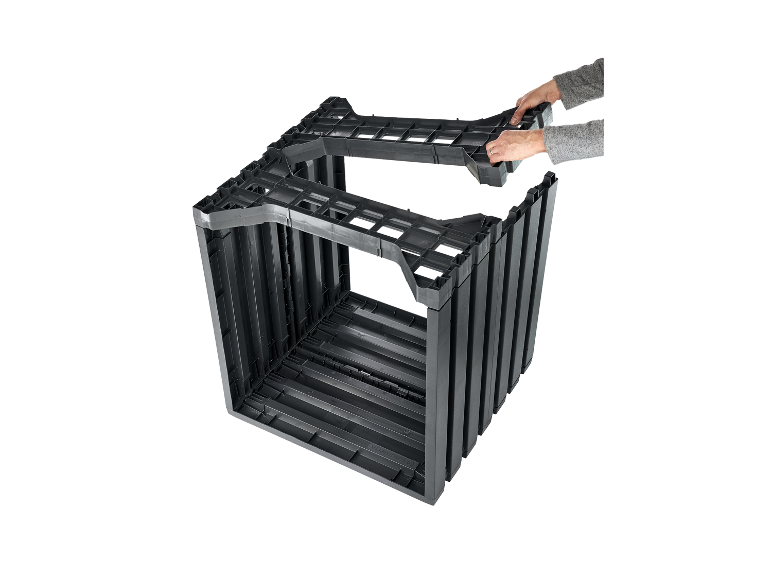 Montage van een modulaire plastic composthoop.