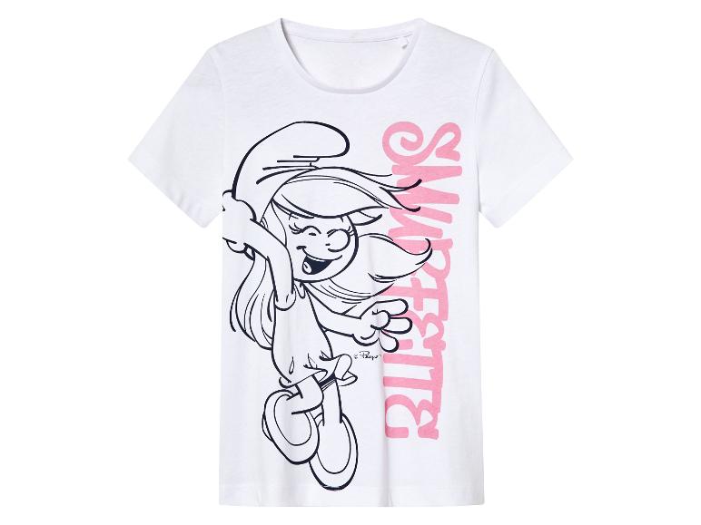 Wit T-shirt met Smurfin print