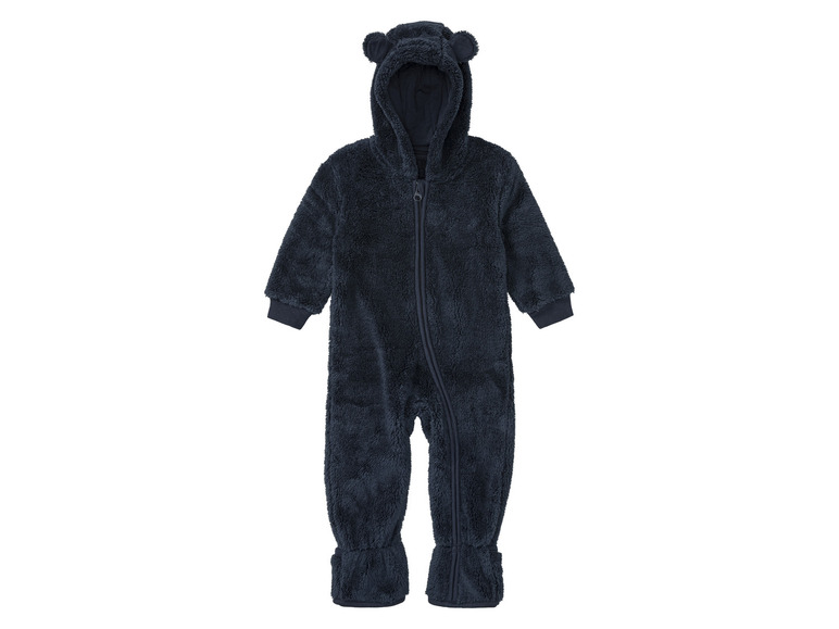 lupilu Baby teddyfleece overall (68, Marineblauw)