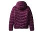 Paarse donsjas met capuchon van Mountain Hardwear.