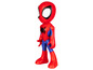 Een rood Spider-Man speelgoedfiguur.