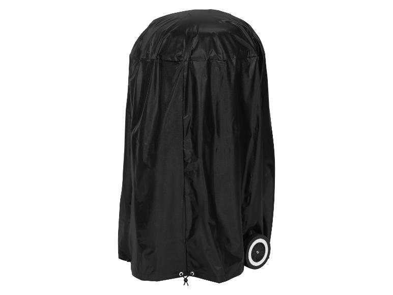 Zwarte beschermhoes voor barbecue of terrasverwarmer met wielen