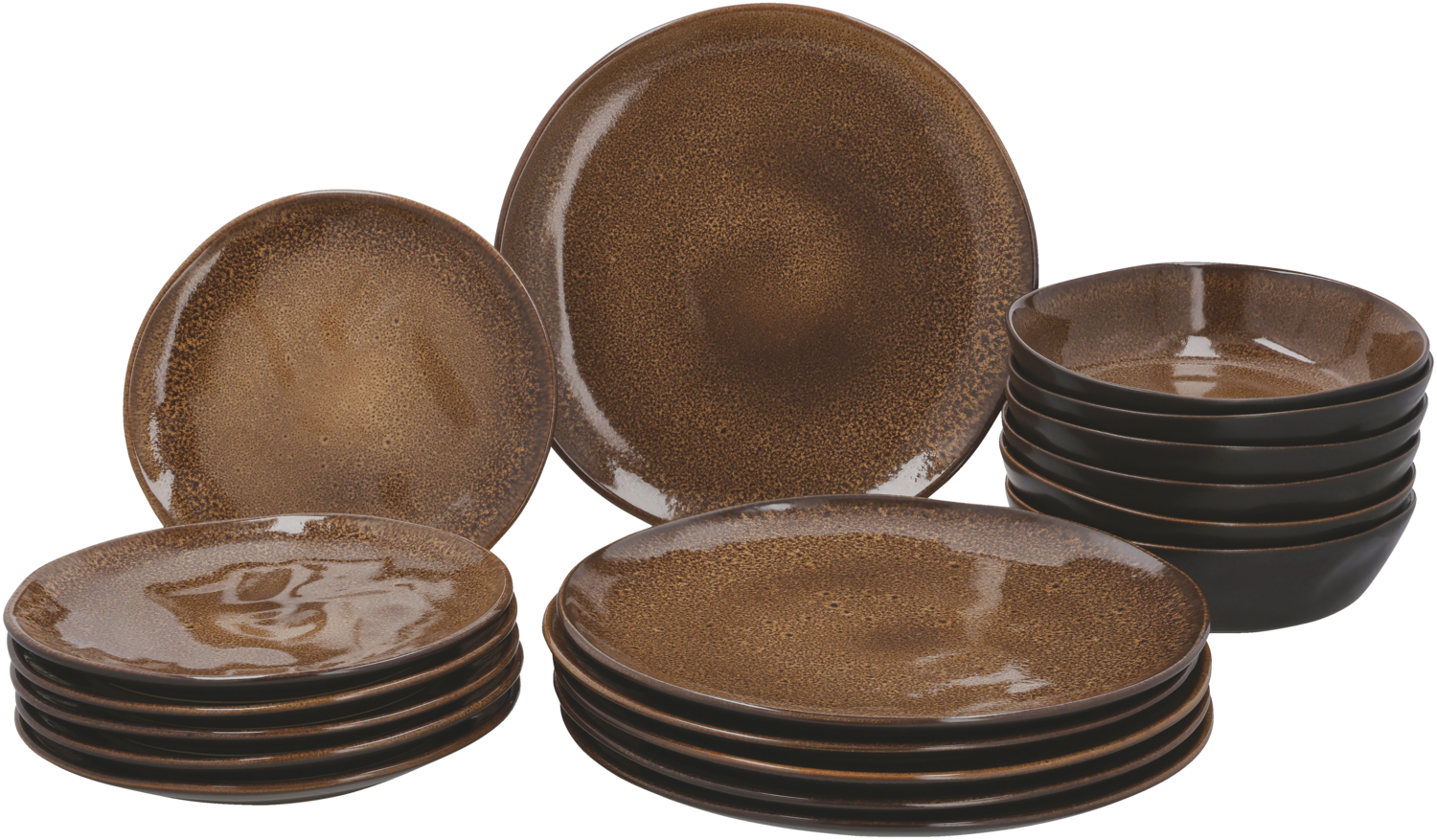 SILVERCREST Serviesset, 18-delig (Bruin)