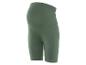 Olijfgroene zwangerschaps-biker shorts.