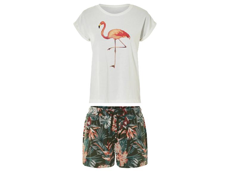 Flamingo t-shirt en tropische bloemen shorts: zomerset.
