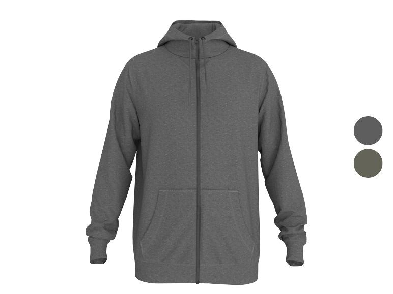 ESMARA MEN heren sweatjack in grijs met rits en capuchon