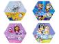 Zeshoekige kleursets met Stitch, Paw Patrol, Gabby's Dollhouse en Bluey.