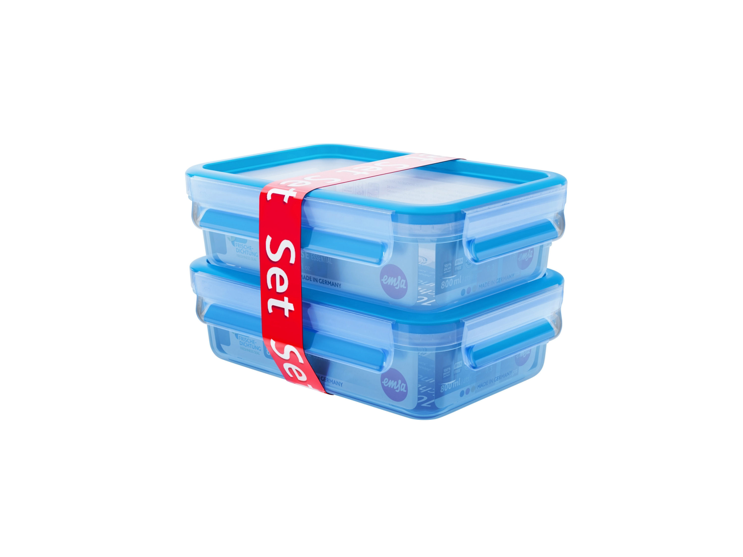 TEFAL Clip & Close vershoudbakjes (Doos van 2, rechthoekig)