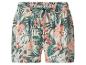 Dames shorts met tropisch bloemenpatroon en trekkoord in de taille.