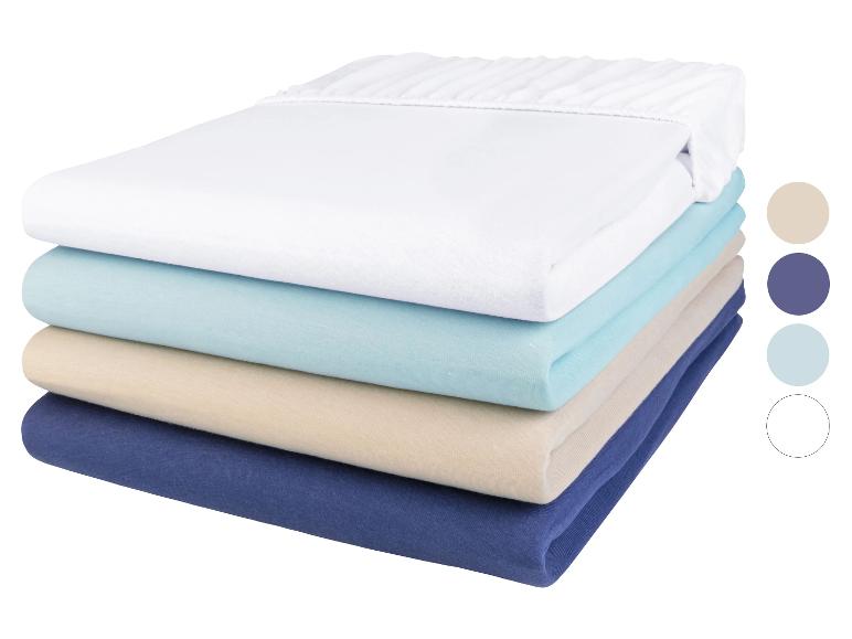 Katoenen hoeslakens, pastelkleuren.