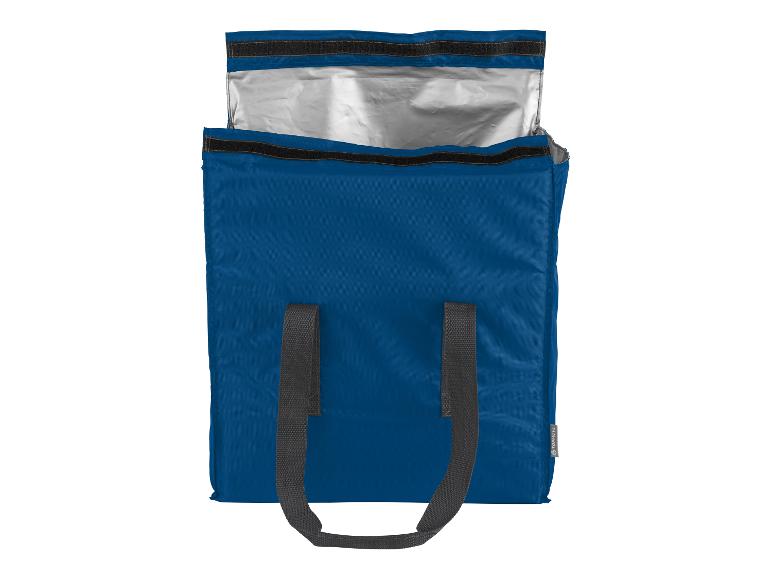 Topmove blauwe isotherm tas met zilveren voering.