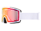Skibril met regenbooglens en witte band
