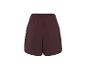 Bordeauxrode sportshort met elastische tailleband.