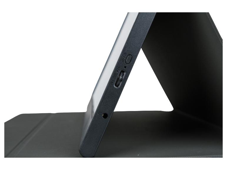 Draagbare monitor en beschermhoes.