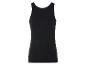 Zwart, basic, tanktop.