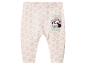Witte baby legging met roze bloemen en Minnie Mouse motief.