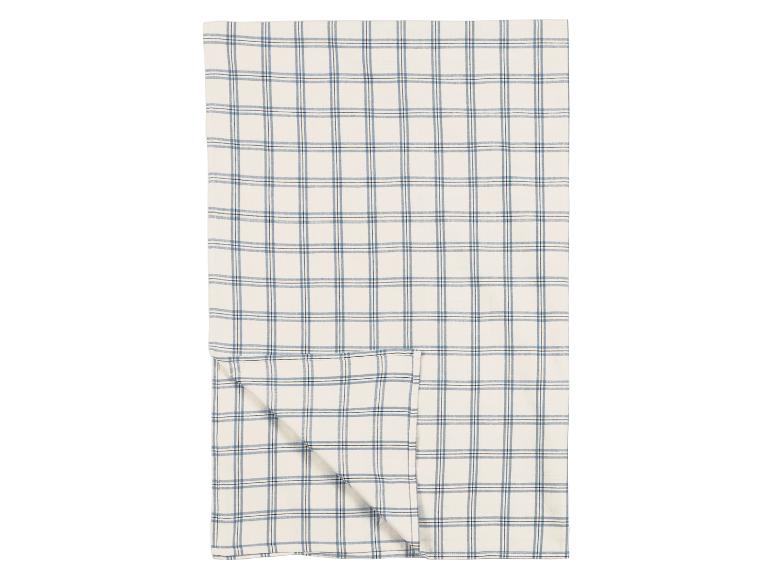 Blauw en wit geruit tafelkleed