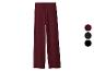 Dames wijde broek in bordeaux met glitter, met zwarte en donkergroene kleuropties.