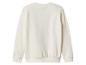 Crèmekleurig sweatshirt met lange mouwen voor dames, achteraanzicht