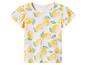 Wit T-shirt met korte mouwen en citroenprint.